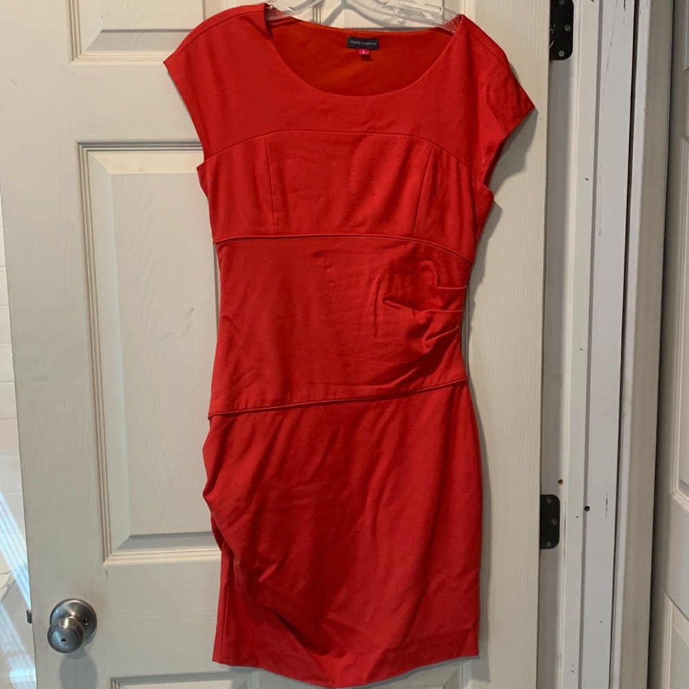 Vince Camuto size 6 coral red dress